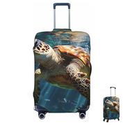 Housse de Bagage Lavable et élastique Motif Tortue nageuse, Protection Tendance Anti-Rayures, décorative, Convient aux Bagages de 45,7 à 81,3 cm (Grande Taille).