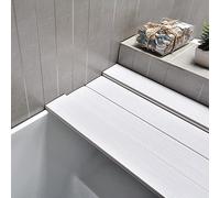 Housse de Baignoire Pliable PVC Couvercle de Rangement Isolant avec Support Multifonction pour Articles de Toilette