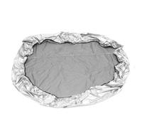 Housse de baignoire ronde en tissu Oxford imperméable pour spa - Anti-UV - Housse de protection quotidienne pour intérieur et extérieur - Argenté - 160 x 90 cm