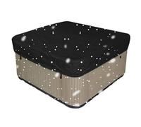 Housse de Bain à Remous,Bache Piscine pour Bassin,Oxford Couverture de Spa avec Cordon de Serrage,Bache Spa ImperméAble Housse De Protection pour Bain à Remous Étanche à la poussière(Size:200x150x20CM