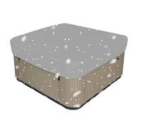 Housse de Bain à Remous,Bache Piscine pour Bassin,Oxford Couverture de Spa avec Cordon de Serrage,Bache Spa ImperméAble Housse De Protection pour Bain à Remous Étanche à la poussière(Size:200x150x20CM