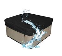 Housse de Bain à Remous,Bache Spa ImperméAble,Bache Piscine pour Bbassin,Couverture de Piscine D'hiver en Oxford Imperméable étanche à la Poussière Couverture De Piscine(Size:200x150x20CM,Color:BLack)