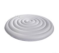 Housse de bain de glace portable avec cordon de serrage 128 à 180 cm - Couvercle thermique réglable pour baignoire gonflable - Protection contre la neige et le soleil - Noir (blanc sans H)