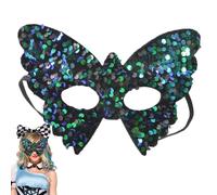 Housse de bal masqué | Demi papillon brillant pour carnaval, Halloween, Noël, carnaval, festival, cirque, croisière, cosplay, demi-réveillon brillant