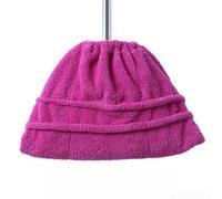 Housse de balai élastique en velours corail - Tête de nettoyage absorbante multifonctionnelle - Convient aux balais standard pour sols/fenêtres/meubles (magenta)