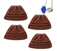 Housse De Balai Icexco, Recharge En Microfibre, For Nettoyage Humide Ou Sec Avec Cordon De Serrage Réglable, Housses De Balai Hautement Absorbantes, For Sols, Cheveux, Saleté, Eau(4pcs-brown)