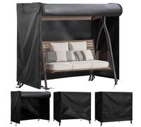 Housse de Balancelle de Jardin, 600D imperméable Housse de protection pour balancelle de jardin 3 places, Anti-UV Couverture de Protection Balançoire, avec sac de rangement (220*150*170cm)
