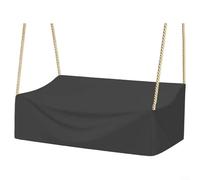Housse de balançoire de porche à suspendre en tissu Oxford imperméable à la poussière et au vent avec cordon de serrage à crochet Noir 75 x 185 x 70 cm ou 115 x 215 x 70 cm (L x l x H) pour patio et