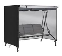 Housse de Balançoire Hollywood Imperméables,Couverture de Protection Balancelle Hollywoodienne Coupe Vent,bache protection balancelle de jardin avec Boucle Coupe Vent420D (220*150*170cm,Noir)