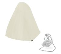 Housse de balançoire imperméable Oxford 210D pour bébé, conçue pour s'adapter à une balançoire simple, couverture complète et placement sécurisé (82 x 78 x 97 cm, beige)