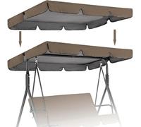 Housse De Balise De Rechange Auvent Extérieur étanche Résistant Aux UV pour Chaise De Balançoire De Patio 2 Et 3 Places Couverture Supérieure De Hamac De Jardin Durable, Coffee, 195 * 125 * 15cm
