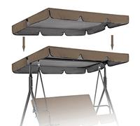 Housse De Balise De Rechange Auvent Extérieur étanche Résistant Aux UV pour Chaise De Balançoire De Patio 2 Et 3 Places Couverture Supérieure De Hamac De Jardin Durable, Coffee, 190 * 132 * 15cm