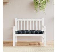 Housse de banc de jardin Noir à carreaux 100x50x7 cm tissu Oxford