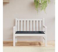 Housse de banc de jardin Noir Motif à carreaux 100x50x4 cm Tissu Oxford