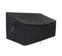 Housse de banc d'extérieur imperméable avec panneaux de ventilation respirants et cordon de serrage réglable, conçue pour protéger les bancs de rangement de jardin de la poussière, de la pluie et des