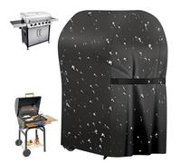 Housse de Barbecue 77×67×110 cm - Bâche Imperméable pour Barbecue Gaz et Charbon, Protection en Tissu Oxford 210D, Résistante aux UV et Intempéries, avec Fermetures Velcro et Sac de Rangement
