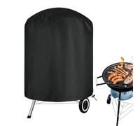 Housse de barbecue à charbon de bois - Housse de barbecue imperméable en tissu Oxford noir avec sangle réglable pour les réunions de famille, amis, voisins
