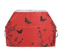 Housse de barbecue à gaz Art Rosemary rouge de 165,1 cm, imperméable, robuste, résistante à la décoloration et aux UV, avec cordon de serrage réglable pour protéger de la poussière et du vent