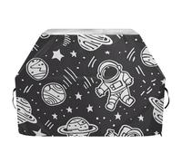 Housse de barbecue à gaz Astronaute noire 165 cm imperméable et résistante avec cordon de serrage réglable pour protéger de la poussière et du vent