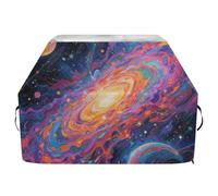 Housse de barbecue Art Colorful Planet - 165 cm - Imperméable - Résistante aux déchirures - Résistante à la décoloration - Avec cordon de serrage réglable pour protéger de la poussière et du vent