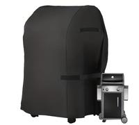 Housse de Barbecue - Bâche de Protection BBQ Imperméable en Tissu Oxford 210D | Housse Demi-Ronde Coupe-Vent Anti-UV avec Boucles pour Gril d'Extérieur Jardin Terrasse Camping (Noir)