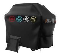 Housse de Barbecue, BBQ Couverture Imperméable au Barbecue, Bache de Protection Barbecue Housse avec Poche et Cordon Ajustable, Anti-poussière Anti-UV et Durable, 145 * 61 * 117cm (210D Oxford)