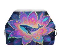 Housse de barbecue bohème avec motif fleurs mandala, baleine, 165 cm, imperméable, robuste, indéchirable, résistante à la décoloration, avec cordon de serrage réglable pour protéger de la poussière et