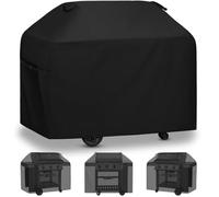 Housse de barbecue de 147,3 cm, convient pour les barbecues à gaz Weber Genesis II, LX 300 Series et Genesis 300, housse imperméable et durable pour barbecue d'extérieur avec boucle réglable, noir