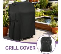 Housse de barbecue de 32 pouces en polyester Oxford 210D résistant aux UV et aux intempéries avec fermeture à cordon. Convient aux barbecues à gaz de marques telles que , Brinkmann, Char-Broil (Convie
