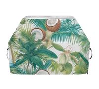 Housse de barbecue d'extérieur en forme de noix de coco tropicale - 165 cm - Étanche et résistante - Avec cordon de serrage réglable pour protéger de la poussière et du vent