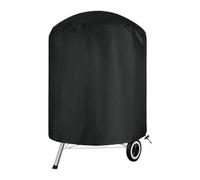 Housse de barbecue d'extérieur | Housse de protection imperméable pour barbecues d'extérieur | Capot de barbecue rond avec housse en tissu noir robuste pour extérieur, terrasse, camping, pique-nique