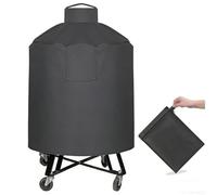 Housse de barbecue en tissu Oxford pour barbecue Big Egg avec cordon de serrage et fermeture à boucle pour protéger de la pluie et des UV (420D 90 x 122 cm)