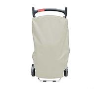 Housse de barbecue étanche 210D résistante compatible avec le barbecue à gaz Weber Traveler protège de la pluie et de la poussière (beige)