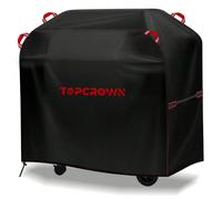 Housse de barbecue extérieur TOPCROWN, en tissu Oxford 420D, conception imperméable et résistante aux UV avec boucle réglable, convient pour Char-Broil/Nexgrill et autres marques 147:147*120*61cm/58*4