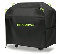 Housse de barbecue extérieur TOPCROWN, en tissu Oxford imperméable et résistant aux UV, avec ourlet à cordon de serrage réglable, convient pour les barbecues Char-Broil, Nexgrill et plus 147:147*120*6