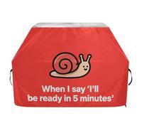 Housse de barbecue I Am Ready - 165 cm - Imperméable - Résistante aux déchirures - Résistante à la décoloration - Avec cordon de serrage réglable pour protéger de la poussière et du vent