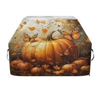 Housse de barbecue imperméable de qualité supérieure - Résistante à la décoloration - Convient aux barbecues jusqu'à 63,5 cm de large - Citrouille et papillons