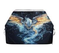 Housse de barbecue imperméable de qualité supérieure - Résistante à la décoloration - Convient aux barbecues d'une largeur allant jusqu'à 63,5 cm - Vue de face intégrale du corps Dragon