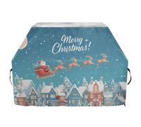 Housse de barbecue imperméable de qualité supérieure - Résistante à la décoloration - Convient aux barbecues d'une largeur maximale de 63,5 cm - Père Noël, traîneau et renne