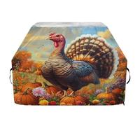 Housse de barbecue imperméable de qualité supérieure - Résistante à la décoloration - Convient aux barbecues d'une largeur allant jusqu'à 63,5 cm - Champ de citrouille de Turquie