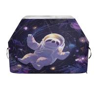 Housse de barbecue imperméable de qualité supérieure - Résistante à la décoloration - Pour barbecue d'une largeur allant jusqu'à 63,5 cm - Paresseux astronaute flottant parmi des étoiles scintillantes