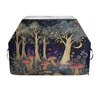 Housse de barbecue imperméable de qualité supérieure - Résistante à la décoloration - Pour barbecue d'une largeur allant jusqu'à 63,5 cm - Forêt champignon
