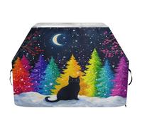 Housse de barbecue imperméable de qualité supérieure - Résistante à la décoloration - Pour barbecue d'une largeur allant jusqu'à 63,5 cm - Motif chat d'arbre coloré
