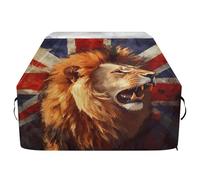 Housse de barbecue imperméable de qualité supérieure - Résistante à la décoloration - Pour barbecue d'une largeur allant jusqu'à 63,5 cm - Motif lion drapeau britannique