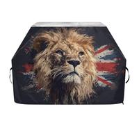Housse de barbecue imperméable de qualité supérieure - Résistante à la décoloration - Pour barbecue d'une largeur allant jusqu'à 63,5 cm - Drapeau britannique avec lion