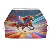Housse de barbecue imperméable de qualité supérieure - Résistante à la décoloration - Pour barbecue d'une largeur allant jusqu'à 63,5 cm - Motif cheval volant arc-en-ciel