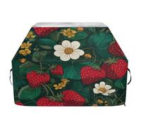 Housse de barbecue imperméable de qualité supérieure - Résistante à la décoloration - Pour barbecue d'une largeur allant jusqu'à 63,5 cm - Motif fleur et fraise