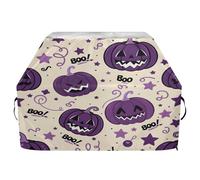 Housse de barbecue imperméable de qualité supérieure - Résistante à la décoloration - Pour barbecue d'une largeur allant jusqu'à 63,5 cm - Motif citrouille violette