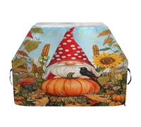 Housse de barbecue imperméable de qualité supérieure - Résistante à la décoloration - Pour barbecue d'une largeur allant jusqu'à 63,5 cm - Nain de jardin - Pois blancs