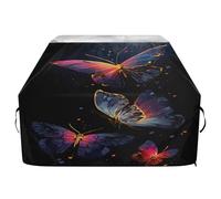 Housse de barbecue imperméable de qualité supérieure - Résistante à la décoloration - Pour barbecue d'une largeur allant jusqu'à 63,5 cm - Motif papillons avec ciel étoilé